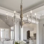 Rustic Elegance: 6-Light Farmhouse Chandelier