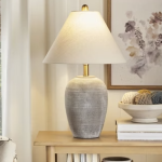 Vintage Pottery Table Lamp: Perfect for Living Room Ambiance